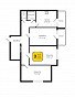 3-комнатная квартира, 98.66 м2, эт. 14, id: 756616, фото 1