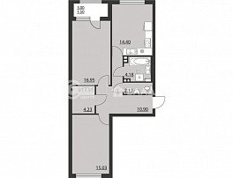 2-комнатная квартира, 69.31 м2