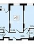 2-комнатная квартира, 62.54 м2, эт. 14, id: 758483, фото 1