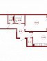 2-комнатная квартира, 68.44 м2, эт. 2, id: 728354, фото 1