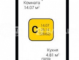 1-комнатная квартира, 28.62 м2