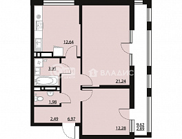 2-комнатная квартира, 64.44 м2