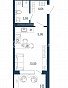 1-комнатная квартира, 26.52 м2, эт. 16, id: 737648, фото 1
