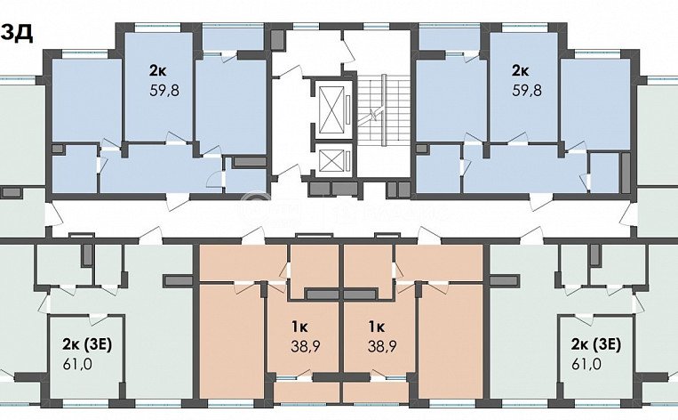 2-комнатная квартира, 65.7 м2, эт. 4, id: 820338, фото 20