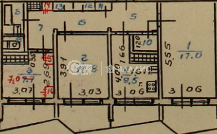 3-комнатная квартира, 65 м2, эт. 14, id: 607972, фото 14