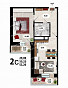 1-Комнатная квартира 50.00м², эт. 14, фото 2