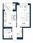 1-комнатная квартира, 40.47 м2, эт. 15, id: 1031037, фото 1