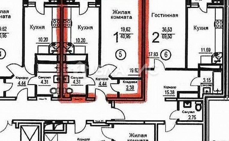 1-Комнатная квартира 40.00м², эт. 14, фото 25