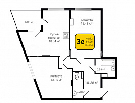 2-комнатная квартира, 67.3 м2