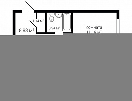 2-комнатная квартира, 54.41 м2