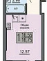 Студия 17.00м², эт. 17, фото 3