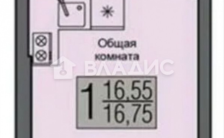 Студия 17.00м², эт. 17, фото 29