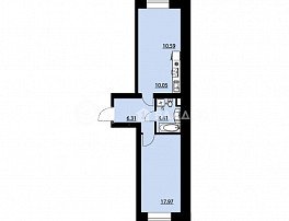 1-комнатная квартира, 49.33 м2