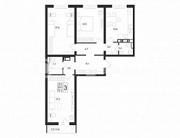 3-комнатная квартира, 91.5 м2