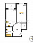 1-Комнатная квартира 50.64м², эт. 6, фото 2