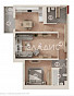 2-Комнатная квартира 58.80м², эт. 4, фото 2