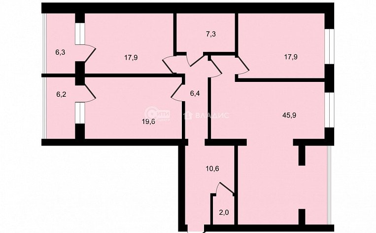 4-комнатная квартира, 142.4 м2, эт. 5, id: 1099041, фото 30