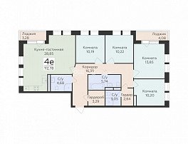 4-комнатная квартира, 112.78 м2