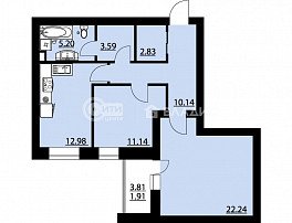 2-комнатная квартира, 70.03 м2