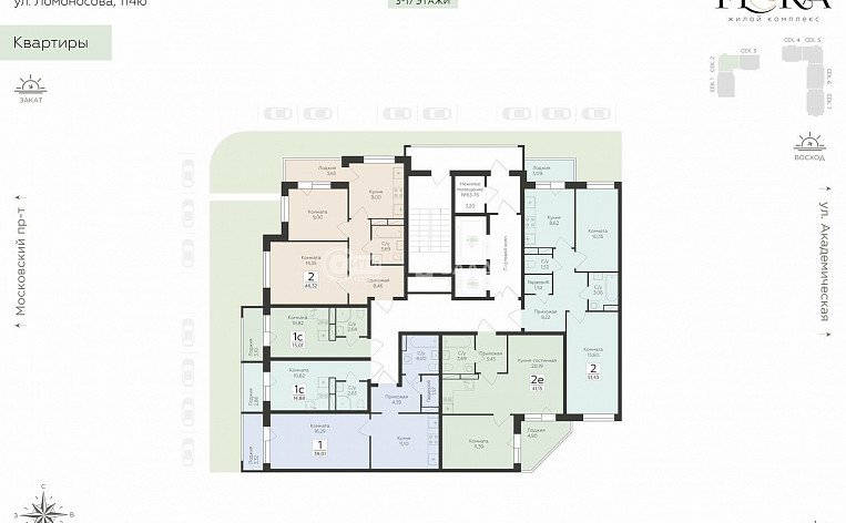 1-комнатная квартира, 28.83 м2, эт. 4, id: 1072017, фото 8