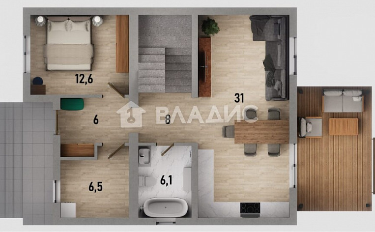 Дом 162.00м², фото 36