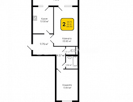 2-комнатная квартира, 69.22 м2