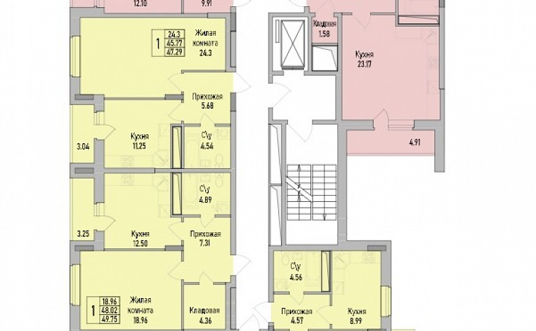 1-Комнатная квартира 42.14м², эт. 2, фото 23