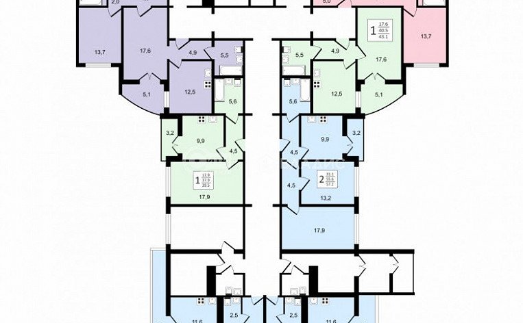 3-комнатная квартира, 77.3 м2, эт. 15, id: 915804, фото 19