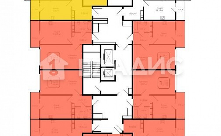 3-Комнатная квартира 77.00м², эт. 12, фото 18