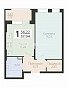 1-комнатная квартира, 37.85 м2, эт. 4, id: 978815, фото 1