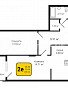 2-комнатная квартира, 55.1 м2, эт. 2, id: 849500, фото 1