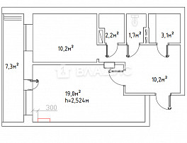 1-Комнатная квартира 46.00м²