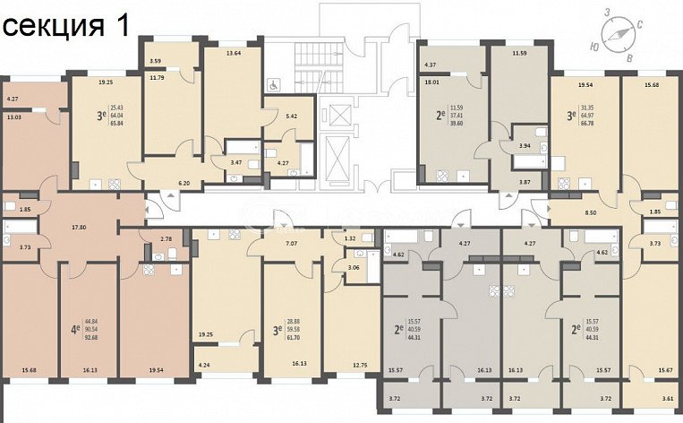 1-комнатная квартира, 39.6 м2, эт. 6, id: 1070316, фото 18