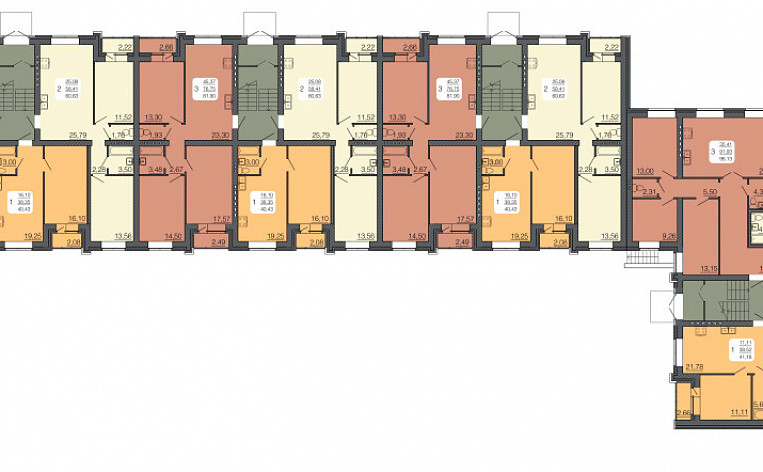 3-Комнатная квартира 79.33м², эт. 2, фото 8