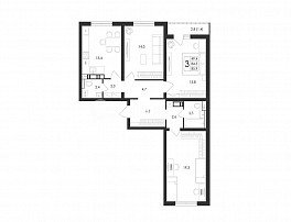 3-комнатная квартира, 85.9 м2