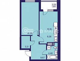 3-комнатная квартира, 122.52 м2