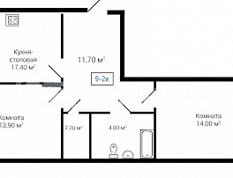 2-комнатная квартира, 65.7 м2