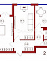 2-Комнатная квартира 60.30м², эт. 3, фото 37