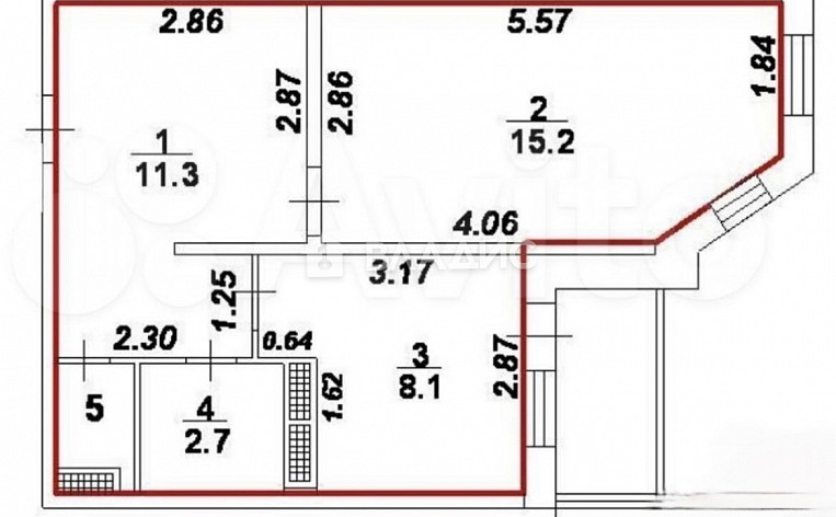 1-Комнатная квартира 41.00м², эт. 8, фото 9