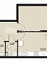1-комнатная квартира, 44.05 м2, эт. 2, id: 1062669, фото 1