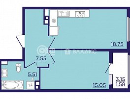 2-комнатная квартира, 64.78 м2
