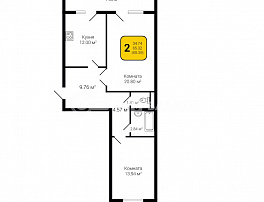 2-комнатная квартира, 69.22 м2