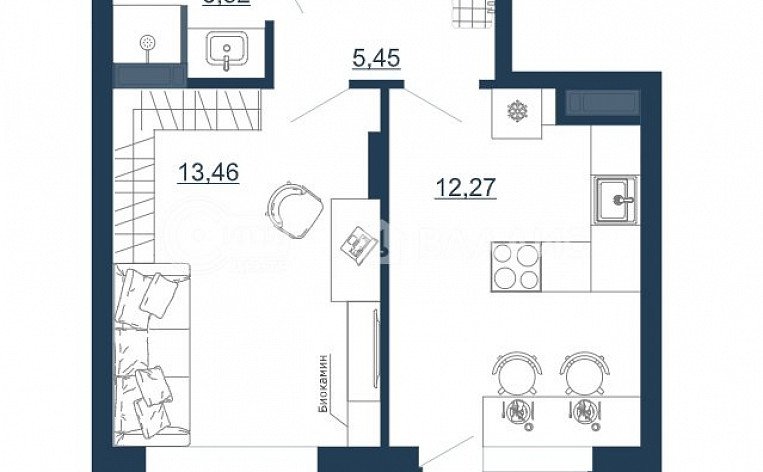 1-комнатная квартира, 36.04 м2, эт. 16, id: 737604, фото 11