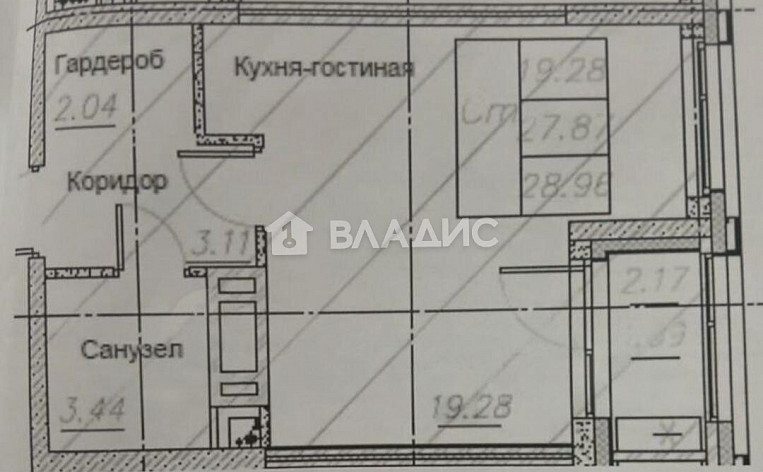 Студия 30.00м², эт. 3, фото 10
