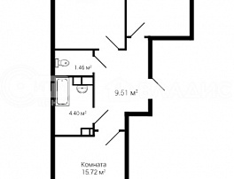 2-комнатная квартира, 66.77 м2