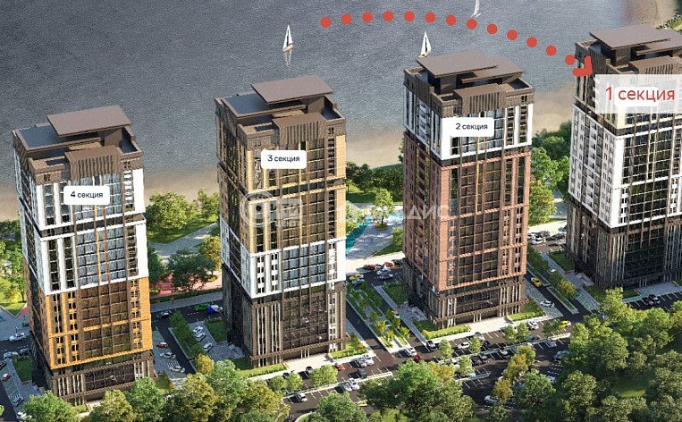 1-комнатная квартира, 43.46 м2, эт. 15, id: 824808, фото 20