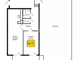 2-комнатная квартира, 127.15 м2