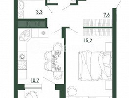 1-комнатная квартира, 40 м2