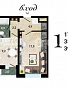 1-комнатная квартира, 39 м2, эт. 11, id: 705526, фото 1
