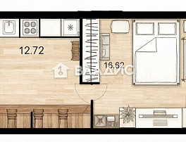 1-Комнатная квартира 37.00м²